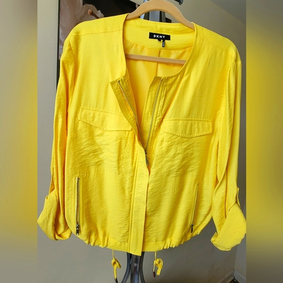 DKNY Cropped Lightweight Jacket Size L - Picture 4 of 6